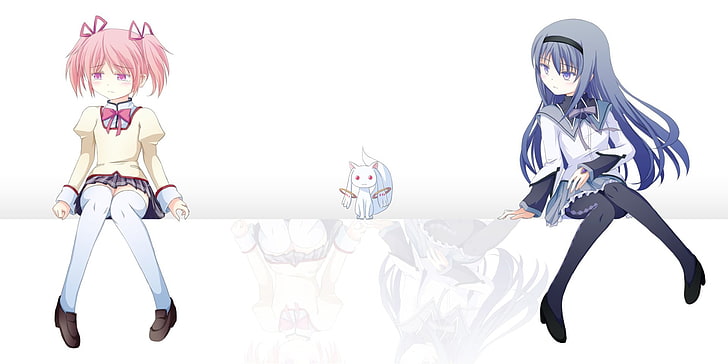 HD wallpaper: Anime, Puella Magi Madoka Magica, Homura Akemi, Kyuubey ...