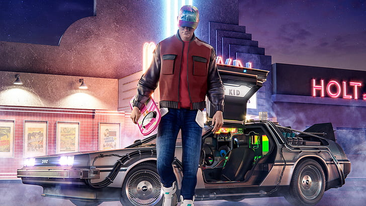 back to the future, cars, hd, behance, HD wallpaper