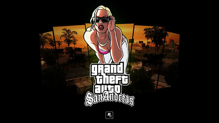 video games, PlayStation 2, Rockstar Games, Grand Theft Auto San Andreas, HD wallpaper