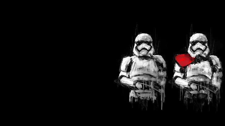painting of Storm Troopers, stormtrooper, Star Wars, sketches