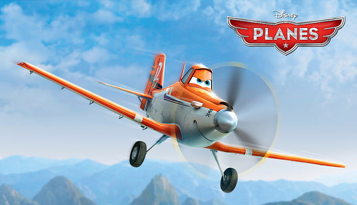 HD wallpaper: orange and white Planes character illustration, cartoon, wings  | Wallpaper Flare