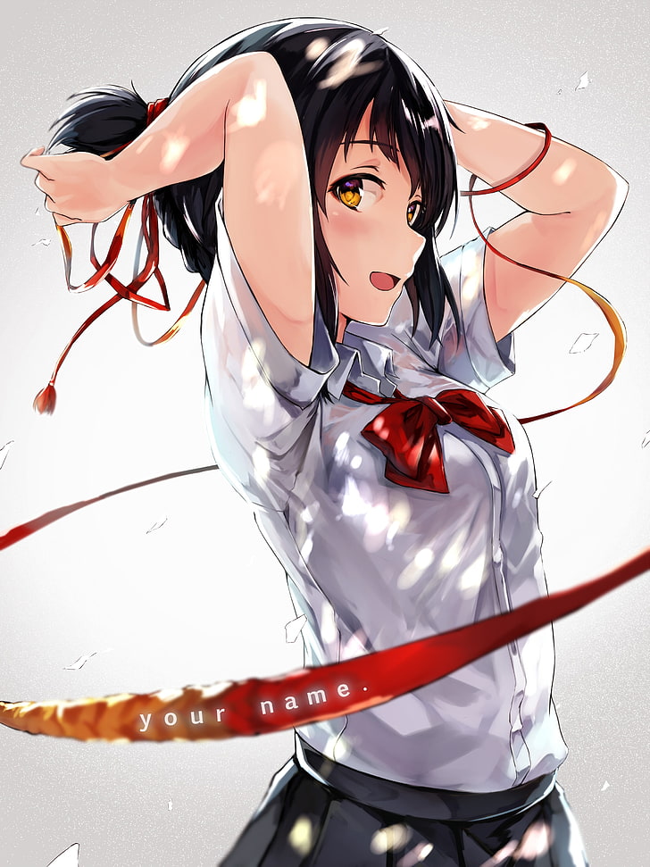 HD wallpaper: black haired female anime character, anime girls, Kimi no Na  Wa | Wallpaper Flare