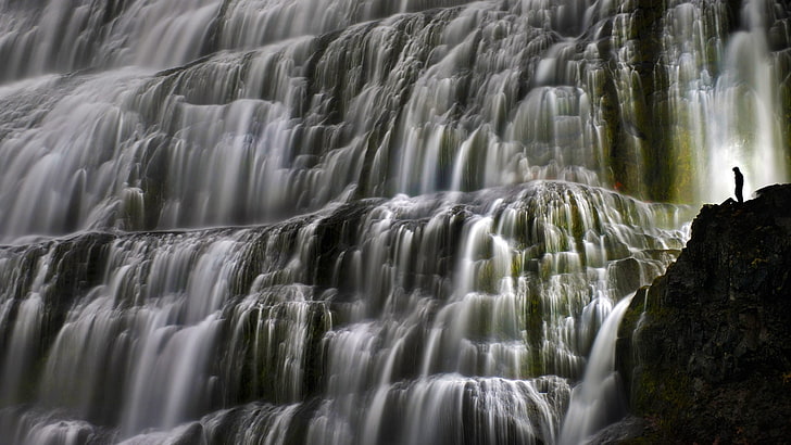 Bing, photography, nature, waterfall, motion, beauty in nature, HD wallpaper