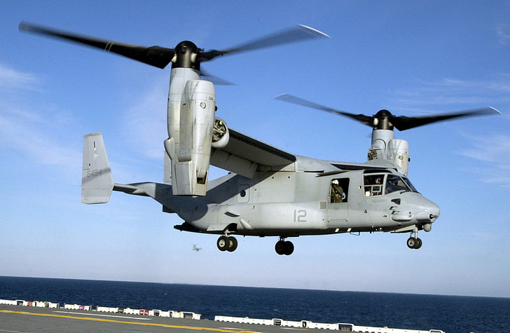 US Marine Corps V22 Osprey Helicopter..., gray transporting helicopter, HD wallpaper