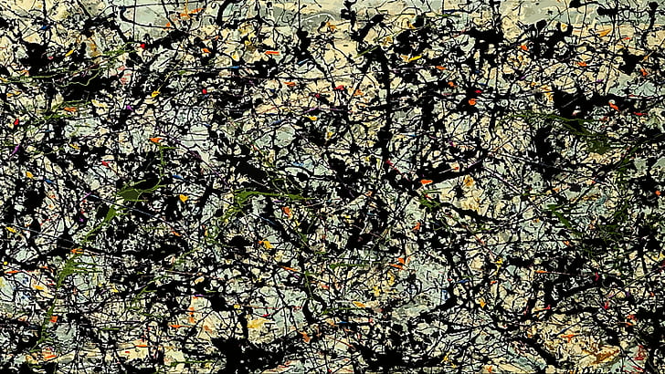 Jackson Pollock, classic art, butchered art, digital, HD wallpaper