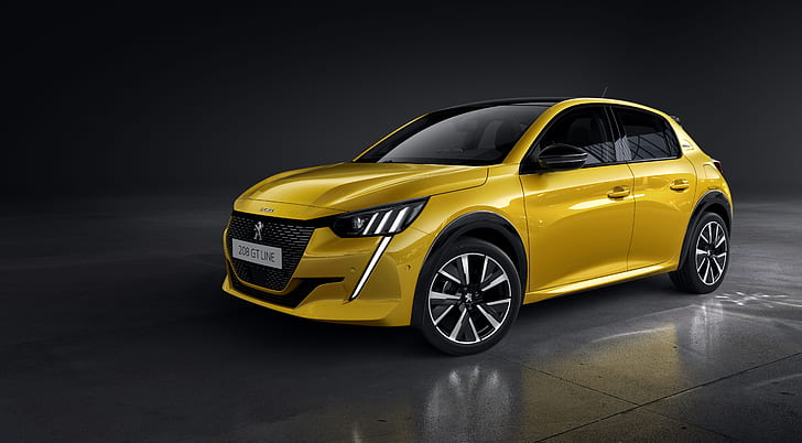 Peugeot, Peugeot 208, Car, Vehicle, Yellow Car