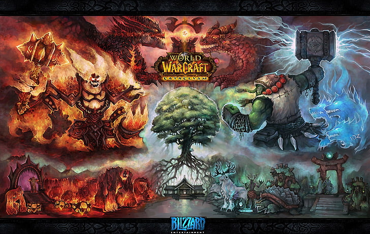 World of Warcraft, text, no people, choice, variation, representation, HD wallpaper