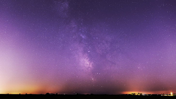 Landscape, Sunset, Milky Way, Night, HD wallpaper