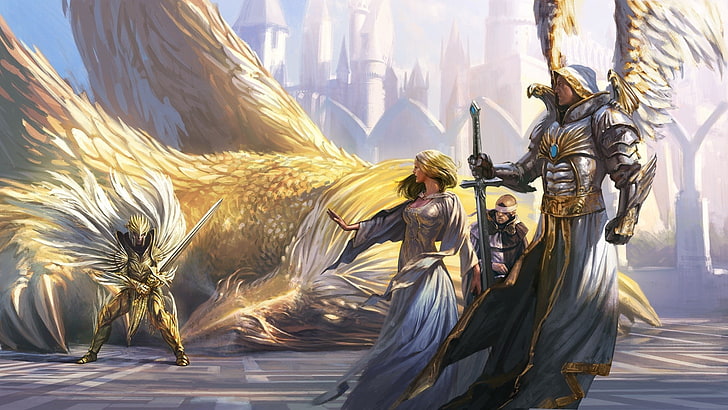 angel, armor, dragon, fantasy Art, Griffins, Heroes Of Might And Magic