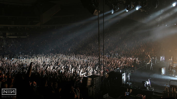 music, concerts, Nine Inch Nails, crowd, group of people, large group of people, HD wallpaper