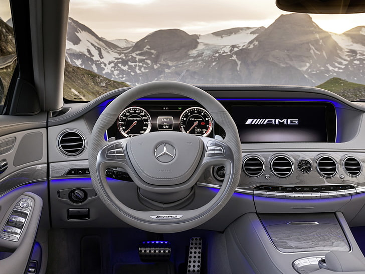 Hd Wallpaper Gray Mercedes Benz Vehicle Steering Wheel