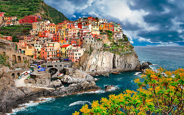 Italy Manarola Cinque Terre Wallpapers, HD wallpaper