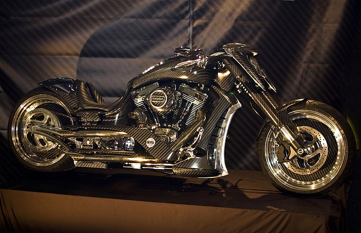 chrome motorcycle die-cast model, TEXTURE, AIRBRUSHING, TUNING, HD wallpaper