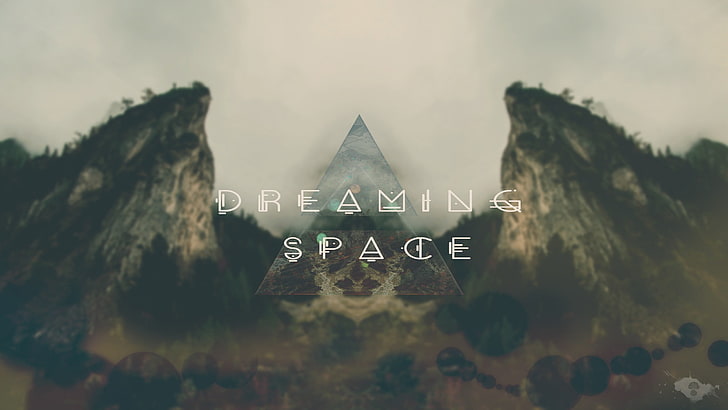 Dreaming Space digital wallpaper, artwork, text, communication