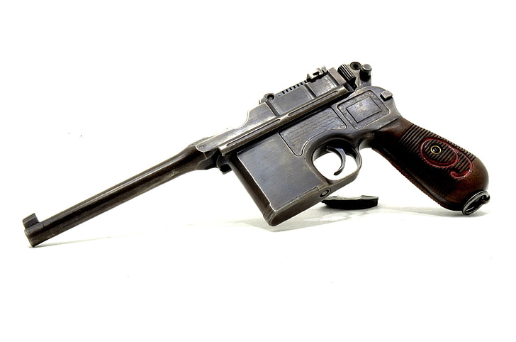 brown handgun, 