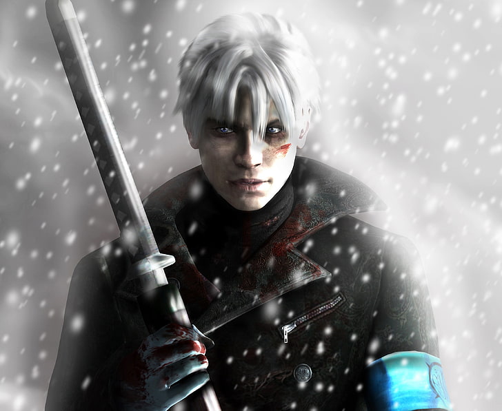 male character holding sword digital wallpaper, devil may cry, HD wallpaper