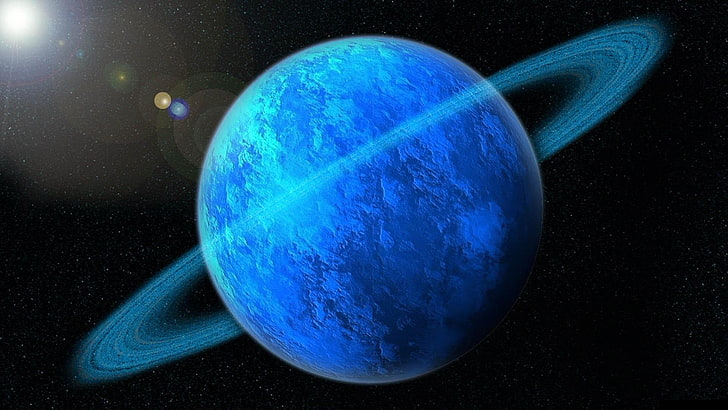 HD wallpaper: ring, uranus, planet, blue planet, sphere, space, planet -  space | Wallpaper Flare