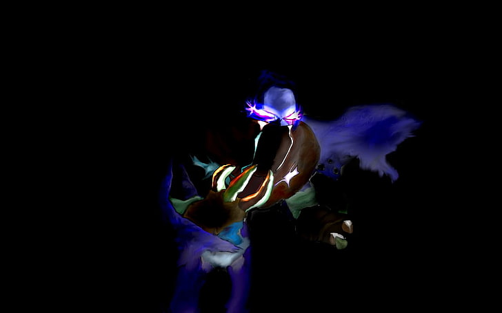 legacy of kain soul reaver, black background, one person, indoors