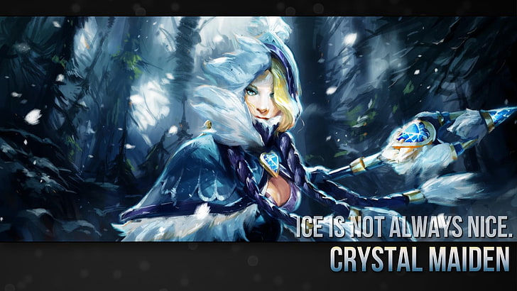 Crystal Maiden from DOTA 2, Rylai, video games, Crystal Maiden (DOTA2), HD wallpaper