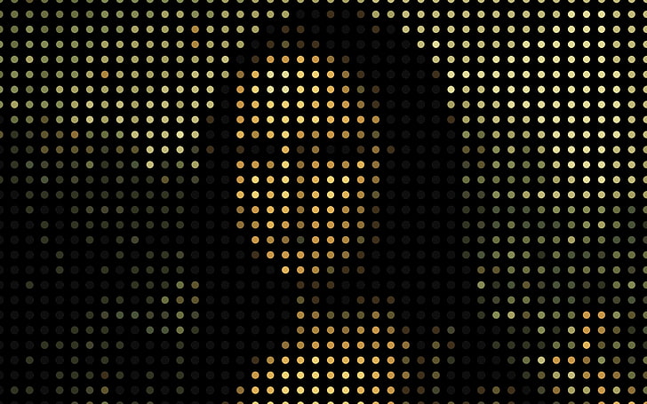 Monalisa illustration, mona lisa, portrait, pixels, backgrounds, HD wallpaper