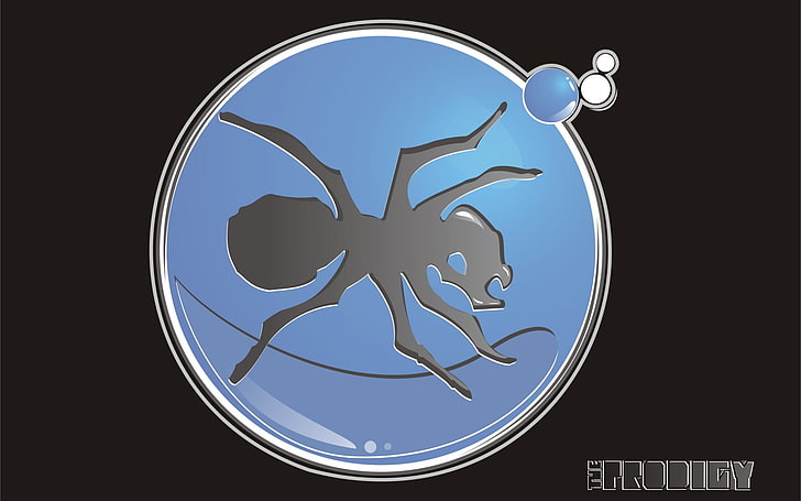 The Prodigy logo, ant, circle, name, background, animal, biology