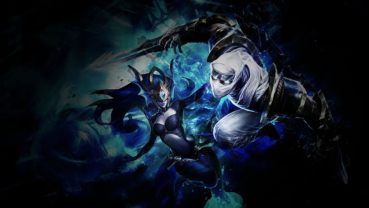 two fictional characters digital wallpaper, League of Legends