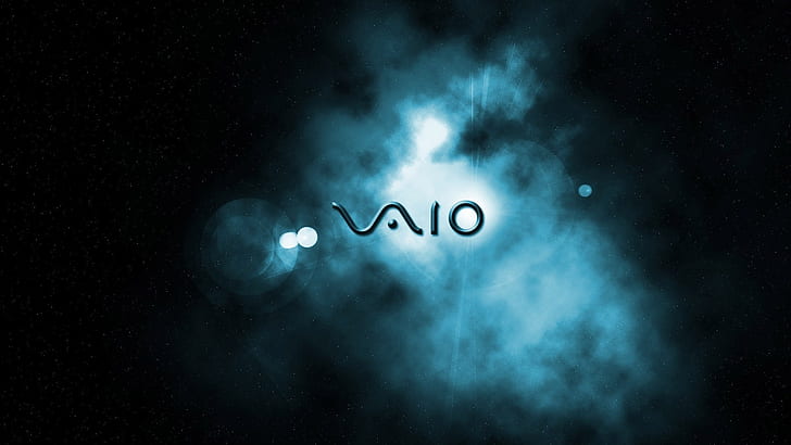 Sony Vaio logo, space background
