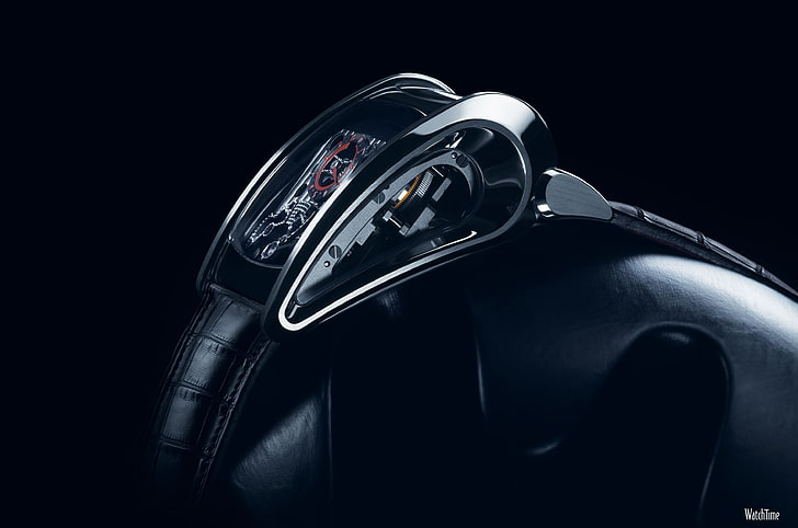watch, luxury watches, Parmigiani, black background, studio shot, HD wallpaper