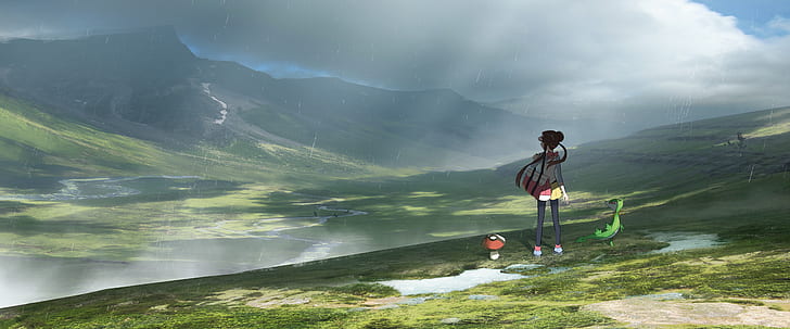 Pokémon, Pokemon: Black and White 2, Girl, Landscape, Rosa (Pokemon), HD wallpaper