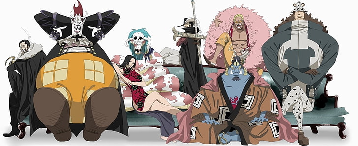 Anime, One Piece, Bartholomew Kuma, Boa Hancock, Crocodile (One Piece)