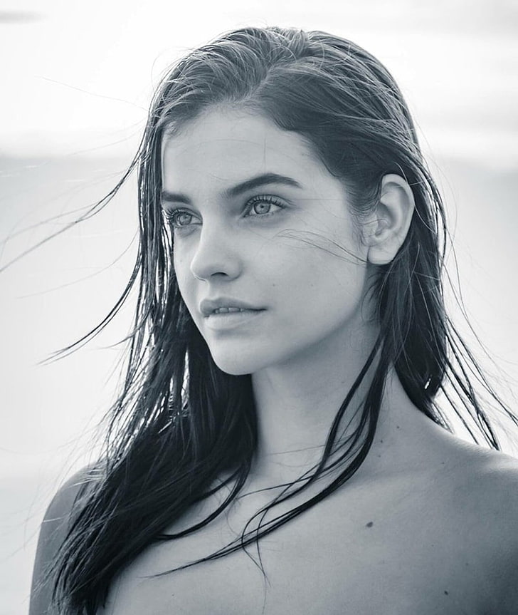 looking into the distance, long hair, model, brunette, Barbara Palvin