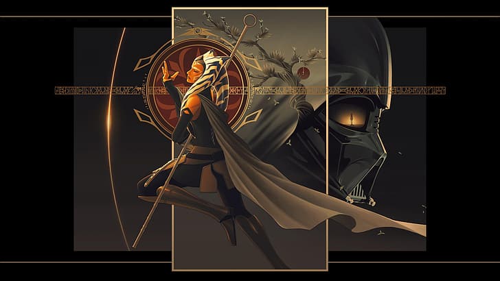 Star Wars, Star Wars: Rebels, Ahsoka Tano, Darth Vader, HD wallpaper