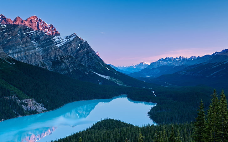 landscape, mountains, Canada, nature, lake, forest, Banff National Park