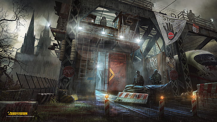 Survarium, Cologne Cathedral, apocalyptic, video games, train, HD wallpaper