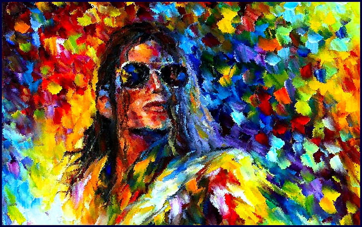 multicolored Michael Jackson painting, Singers, Artistic, Colorful, HD wallpaper