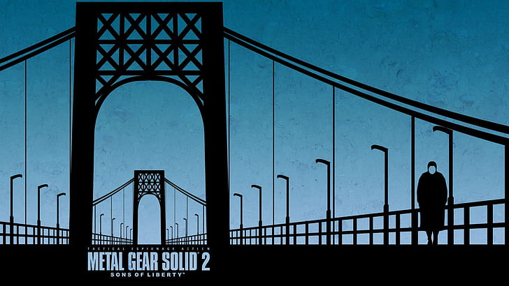 bridge, minimalism, konami, Metal Gear Solid 2: Sons of Liberty, HD wallpaper