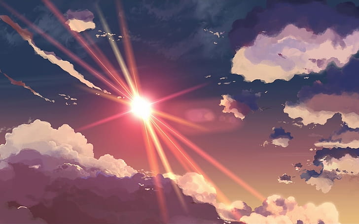 HD wallpaper: Tumblr, Sun, Sky, Clouds, Anime | Wallpaper Flare