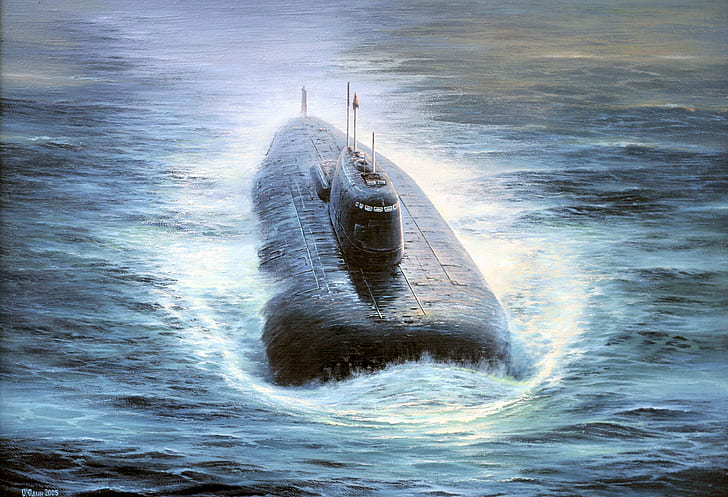 submarine, nuclear submarines, military, vehicle, Russian Navy