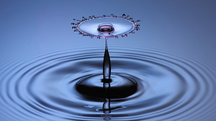 water, water drops, ripples, rippled, motion, concentric, no people, HD wallpaper