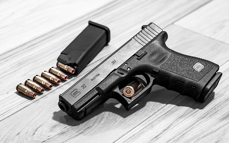 glock, gun, weapon, handgun, social issues, ammunition, bullet