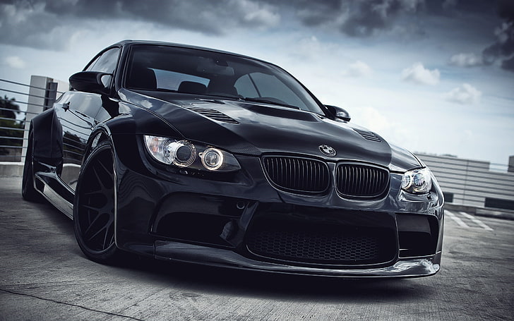 black BMW car, BMW M3 , mode of transportation, motor vehicle, HD wallpaper