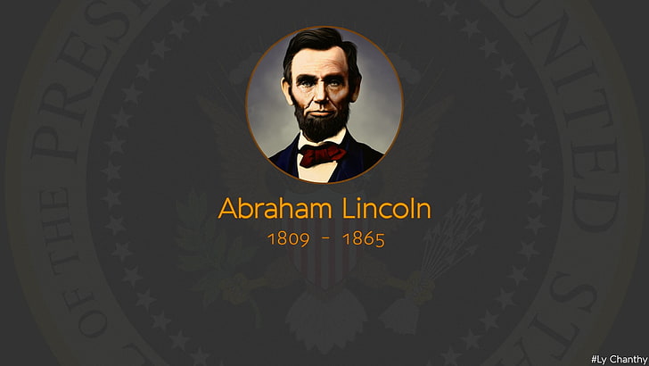 Abraham Lincoln, communication, text, one person, portrait, HD wallpaper