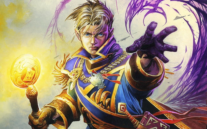 Hearthstone, Priest, Anduin, Wrynn, one person, front view, HD wallpaper