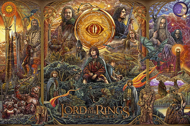 fantasy art, movies, The Lord of the Rings: The Two Towers, HD wallpaper