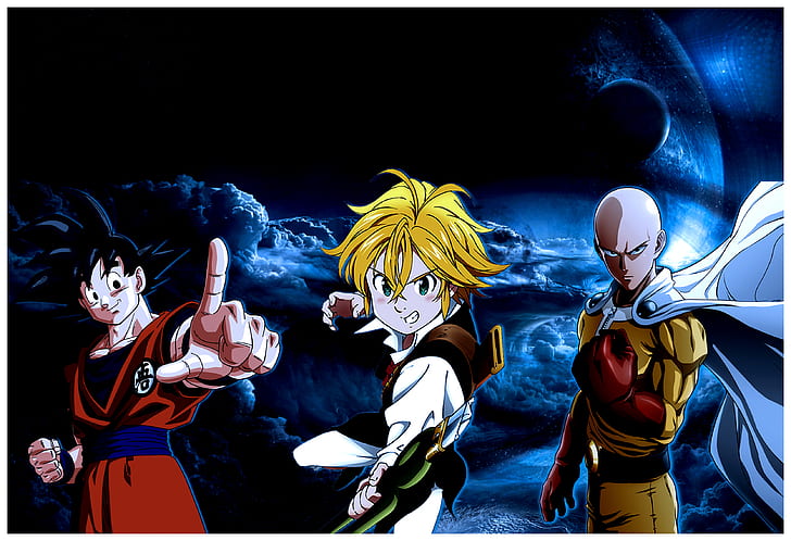 HD wallpaper: Anime, Crossover, Dragon Ball, Goku, One-Punch Man, Saitama ( One-Punch Man) | Wallpaper Flare