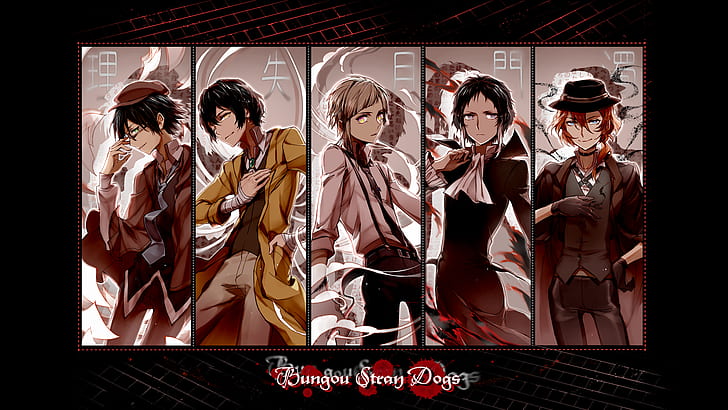 Bungou Stray Dogs, anime boys, Dazai Osamu, Nakajima Atsushi