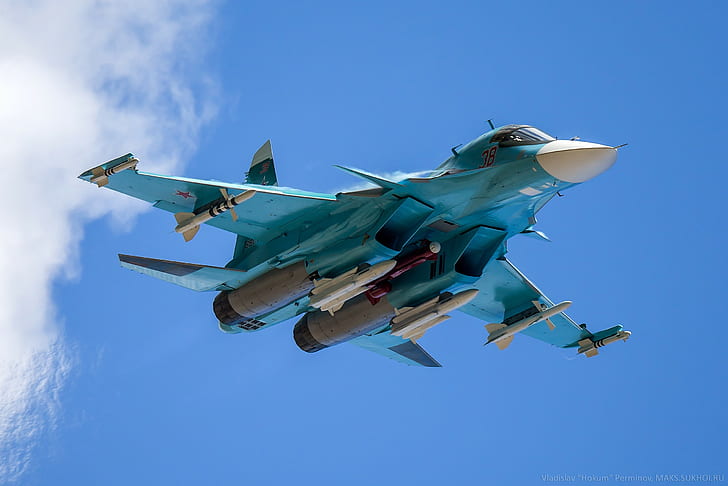 aircraft, military aircraft, Sukhoi Su-34, Russian Army, vehicle