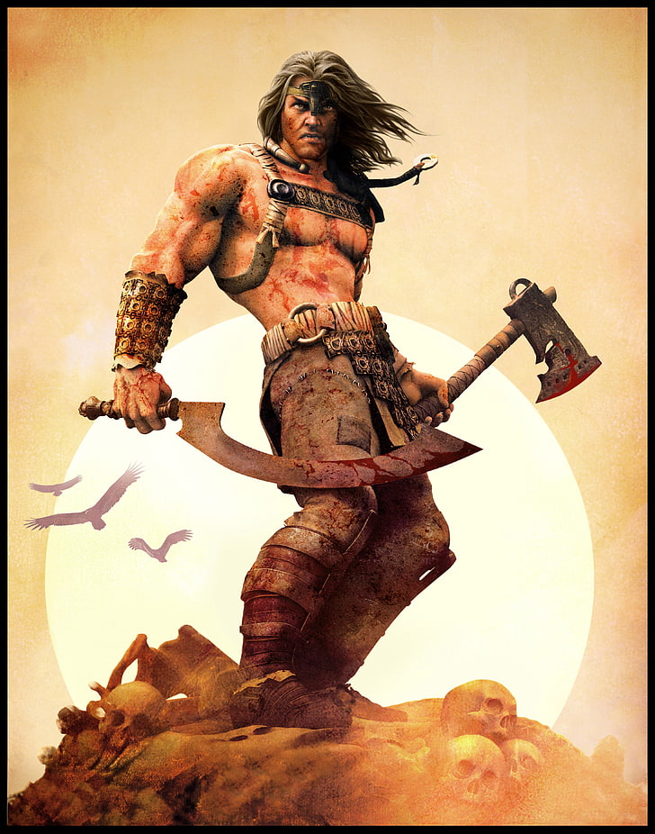 conan the barbarian 4000x5086  Video Games Age of Conan HD Art, HD wallpaper