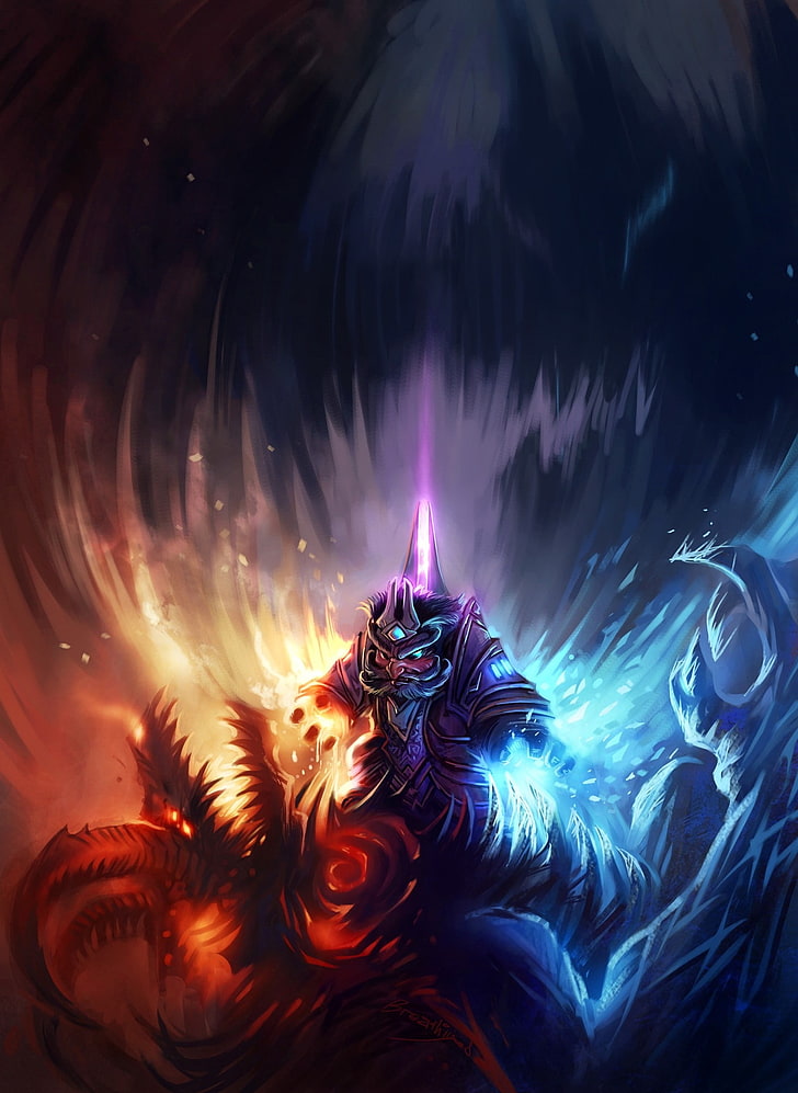 mage video games world of warcraft fire magic frost artwork gnome Video Games World of Warcraft HD Art, HD wallpaper