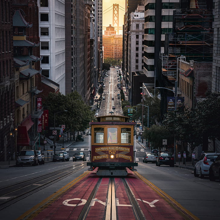 light, machine, street, home, CA, San Francisco, tram, USA